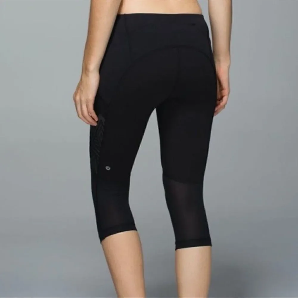 Lululemon Inkwell Reflective Stash It Crop Leggings 4